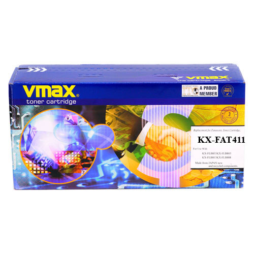 Mực in Vmax KX FA T411, Black Toner Cartridge