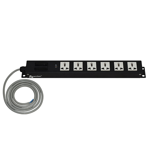 Ổ điện 6 cổng có cầu giao cho tủ mạng AMTEC AMP106-CB30