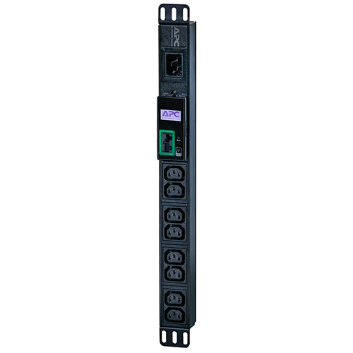 Thanh nguồn PDU APC Easy Rack PDU, Metered, 1U, 1 Phase, 3.7kW, 230V, 16A, 8 x C13 outlets APC EPDU1016M