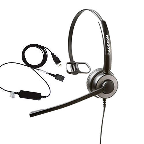 Tai nghe 1 bên tai ADDCOM ADD50 và cáp USB ADDQD-76