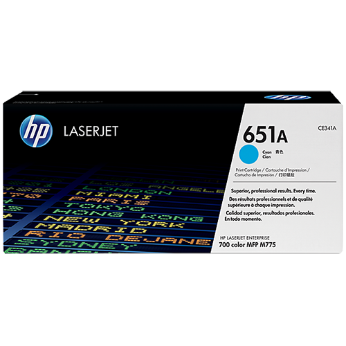Mực in HP 651A Cyan Original LaserJet Toner Cartridge CE341A