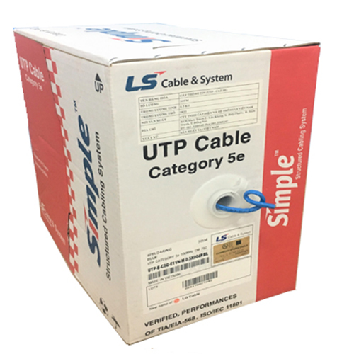 Cáp mạng LS Cat 5E FTP 24AWG PVC CM UL
