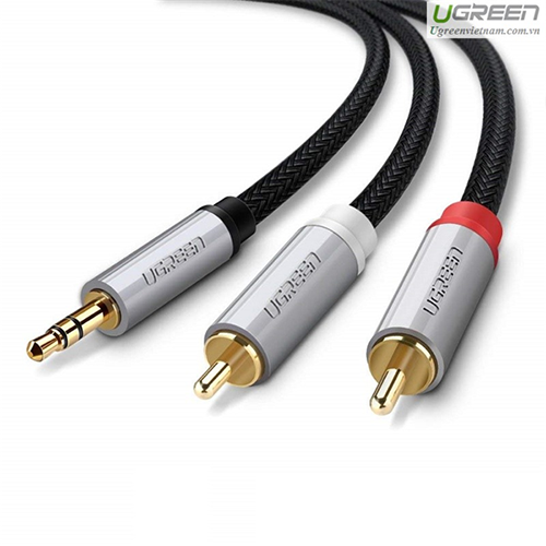 Cáp Audio 3.5mm to RCA hoa sen dài 10m Ugreen 10514 mạ vàng cao cấp
