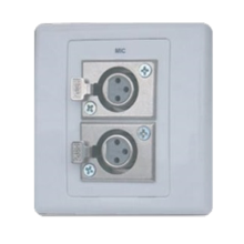 Ổ cắm micro gắn gắn tường dùng kết nối cho Microphone loại 2 cổng