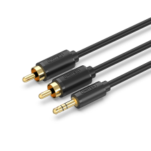Dây cáp âm thanh 3.5mm ra 2 hoa sen RCA dài 30M Unitek C9028BK
